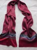 Män Real Mulberry Silk Scarf Double Layer Silky Cravat Neckerchief Vintage Fashion