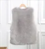 Fashion Faux Fur Women's Vest Coat Luxury Faux Thermal Women's Coat Vest Winter Fashion Fur Jacket Gilet Veste