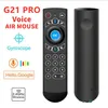 G21 pro rétro-éclairé Google Voice Air Mouse gyro 2.4 GHZ g21s télécommande sans fil airmouse pour Xiaomi Mag android Tv Box