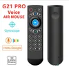 G21 ProバックライトGoogleボイスエアマウスジャイロ2.4GHz G21SワイヤレスリモコンのXiaomi MagのAndroidテレビボックスのためのAirMouse