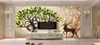 Custom elke maat 3D-muurschildering behang Europese vintage droom herten tv achtergrond wanddecoratie muurschildering wallpape