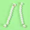 Wholesale- pearl beaded dangle earrings for women luxury designer pearls beads long danlging earring western fashion white jewelry love gift