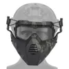 Tactical Paintball Pilot Mask Airsoft TPU Full Face Cover med lins utomhussportjakt Cosplay Eye Protector2316869