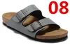 أريزونا الشهيرة الجديدة مع شعار Orignal Cork Slippers Men's Woman Flat Sandals مسطحة غير رسمية أحذية متعرجة Summer Beach النعال الجلدية الأصلية