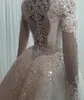 New Arrival Mermaid Long Sleeves Wedding Dresses 2019 Vintage Rhinestones Beaded Garden Country Bride Bridal Gowns Custom Made Plus Size