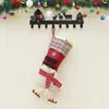 20 adet Noel çorap ekose yün Noel Baba SnowMansock 21.5x59 cm Hediye Çantası Çocuk Noel Şeker Çanta Biblo Noel Ağacı Malzemeleri DHL