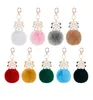 Weihnachten Schneeflocke Pompom Schlüsselbund Schlüssel Ringe Pelz Ball Schlüsselring Handtasche Hängen Dekor Schlüssel Ketten Schmuck Zubehör Geschenke