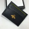 Genuine Leather Small Wallets Holders Fashion Women Metal Bee Bank Card Package Coin Bag Card ID Holder purse women Thin Wallet Po259l