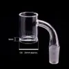 Beveled Edge Quartz Banger With Clear Bottom 10mm 14mm 18mm 45 and 90 Male Female Smoking nail For Glass Water Bong