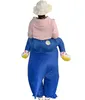 Free size fancy Riding Dinosaur Costume Adult Inflatable clothes Halloween Christmas Party Carnival polyester Mascot costumes Suit