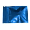 100pcslot 75x10cm Blue Glossy Mylar Foil Packing Bag Heat SEAL ZIP LOCK ALUMINIUM FOIL Självförsegling Matklass Packing Pouch7478995