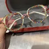 Uv400 Okullowa Rhinestone Cat Eye Okulasy przeciwsłoneczne dla kobiet projektantki Shades Sun Słońce Men Vintage Metal przezroczyste okulary