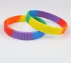 Unisex Schmuck Homosexuell Pride-Silikon-Regenbogen-Armband Gummi LGBT-Armband Armband Lesbian Pride Armband Streifen Armbänder für Partei