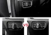 Çelik Krom Ön Baş Işık Anahtarı Kapak Çerçeve Trim Audi Q2 2016-2018 Için 1 adet
