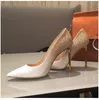 2023 Fashion Ladies Silver Glitter Stiletto con tacchi alti tacchi da sposa con damigella d'onore 5 cm 7 cm 9,5 cm