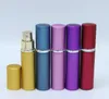 7 kleuren 5cc gladde aluminium parfumfles 5 ml hervulbare parfum verstuiver reizen flessen geur glazen spray flessen thuis geuren