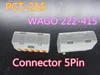 30pcs/lot PCT-215 PCT215 WAGO 222-415 Universal compact wire wiring 5 Pin connector conductor terminal block leve