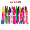 12 15 18cm Bulb Soft Fishing Lures Saltwater Octopus Squid Skirt Lure Hoochies Fishing Squids Lifelike Lures290W