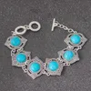 Ensemble de bijoux bohème vintage pour femmes Collares Colliers ethniques exagérés Colliers Bracelets Boucles d'oreilles Turquoises Perles Ensembles de bijoux de fête