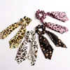 Włosy Scrunchie Zespoły Streamer Akcesoria Kobiety Dziewczyna Ponytail Holder Elastyczne Scrunchies Ropes Leopard Head Scarf Hair Krawaty 20 SZTUK F307F