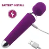 여성을위한 성인 섹스 토이 10 속도 USB 충전식 구강 Clit 바이브레이터 여성을위한 Av Magic Wand Vibrator G-Spot Massager