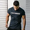 Dorywczo Męskie Koszulki Szybkie Suche Tight Fitness Running T Koszulki Mężczyźni Krótki Rękaw Siłownia Kompresja Koszula Mężczyzna Sportswear z M-2XL