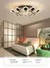 Opbouw Crystal Moderne LED-kroonluchter voor woonkamer slaapkamer studeerkamer wit / zwart kleur home deco kroonluchter