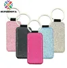 20PCS Bag Part Sublimation Blank Colorful PU Keychain Accessories