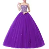 2019 New Sexy Crystal Beading Ball Vestido Quinceanera Vestidos Lace Up Plus Size Sweet 16 Vestidos Debutante 15 Anos Formal Party Dress BQ161