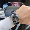 2020 Heiße Luxus-Herrenuhren mit großem Schwungrad, automatische mechanische Uhr, Designeruhren der Marke Franck, Lederarmband, lässiger Sportstil