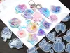 DIY Crystal Epoxy Quicksand Keychain Mold silicone Love Star Moon Cat handmade jewelry mold DIY tools YDL007