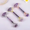 amethyst stones face roller noiseless beauty products facial massager rollers anti aging eye skin massager treatment