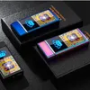 Electronic Cigarette Lighter Windproof Double Fire Cross Twin Arc Pulse Electric Arc Colorful Usb Charge Lighters 5 Colors VT0637