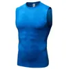 Wholesale-Men Compression Tights Gym Vest Top Quick Dry Sleeveless Sport Shirt High Elastic Mens Vest Sport Cool Running