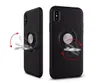 Hybrid Armor Defender Case 360 Ring Stand Holder Couverture arrière magnétique avec sac d'emballage au détail pour iPhone X XS 8 7 6 Plus S8 S9 Note 8