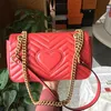 أزياء حقائب الكتف Marmont النساء الفاخرة سلسلة حقيبة crossbody حقائب مصمم الشهيرة محفظة عالية الجودة أنثى حقيبة رسالة سلسلة ذهبية