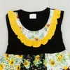 2020 Kidskläder Set Summer Toddler Girls Sleeveless Dress Top Bell Bottom Outfits 2st Print Boutique Clothing Suit Hot4743583