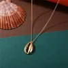 Mode-charm hänge halsband chocker bohemian sjöstjärna conch halsband för kvinnor havsstrand uttalande halsband boho skal fest smycken