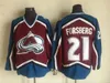 Vintage Colorado Avalanche Hóquei Jerseys 52 Adam Foote 21 Peter Forsberg 8 Teemu Selanne 9 Paul Kariya 19 Joe Sakic 33 Patrick Roy Jersey