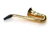 Trompete Individual Saxofone De Metal tubo de Comprimento 95 Mm cinto de malha portátil criativo