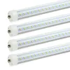 Dubbele rijen 8 voet LED T8 tube Super Bright 72W 8FT LED-buizen Geïntegreerde LED-buis 384LELS 7000 Lumen AC110-240V + Voorraad in VS.