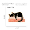 Pink Animal cute enamel pins badges sleep black cats brooches The world richest cat Lapel pin Clothes bag jewelry gifts for friend