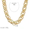 All'ingrosso-designer di lusso esagerato geometrico grande catena di metallo dorato breve collana girocollo per donna stile punk