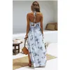 Women Dresses Summer Boho Maxi Long Dress Evening Party Beach Dresses Sundress Floral Halter Dress Summer cny1557