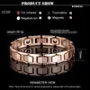 Nouveau bracelet magnétique de guérison Menwoman acier titanium acier 2 éléments de soins de santé Bracelet en or rose magnétique chaîne 6987783