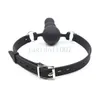 Bondage Body Safe Silicona Boca Gag Bead Correa de cuero ajustable Pareja Juego Diversión 854T