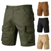 2019 Verão carga Shorts Men Camouflage Cotton Casual curto Sweatpants cinco calças