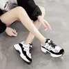 Niet-merk mode vrouwen oude vader schoenen triple wit grijs zwart mesh ademende comfortabele sport designer sneakers maat 35-40