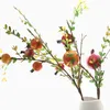 artificial fruit tree branches artificial pomegranate fruit branch berry simulation flower home decoration wedding fake flower EEA407