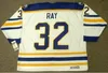 Custom Men Youth Women Vintage # 32 Rob Ray 1992 CCM Hockey Jersey Storlek S-5XL Anpassat något namn eller nummer